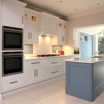 Light, airy hand-painted bespoke kitchen
