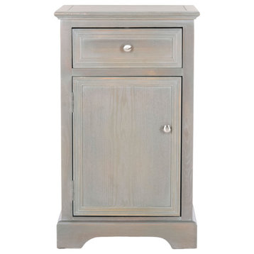 Romey Storage End Table With Drawer and Door Ash Gray