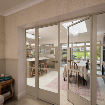 Our Brand New OB-36⁺ Soho Bifold paired with our OI-30 Internal Door