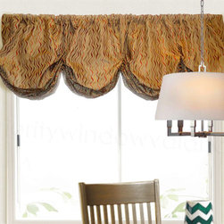 Priority Home & Design - Custom Gathered Balloon Valance - Select From 500+ Fabrics - Valances