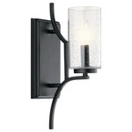 Kichler - Wall Sconce 1-Light, Distressed Black - At Kichler, we've been shedding light on what's important since 1938 by creating dependable, high-quality fixtures. Even as a global brand, we focus on building and strengthening relationships with not only customers and professionals, but with homeowners who choose our products for their homes. We offer more than 3,000 trend-right decorative lighting, landscape lighting and ceiling fan products in innumerable styles to enhance everything you do and show everyone you love in the best possible light.