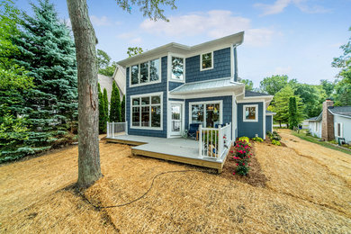 Example of a beach style exterior home design in Detroit