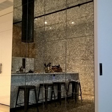 tiled Antiqued mirrors in NYC loft