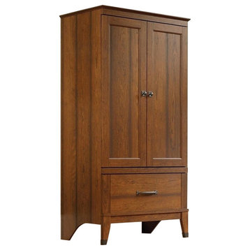 Pemberly Row 2 Doors Wood Armoire with Drawer in Washington Cherry
