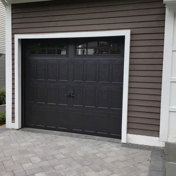 Recessed Panel Garage Door in Black