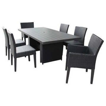 Barbados Patio Dining Table with 4 Armless Chairs and 2 Arm Chairs