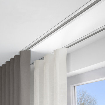 CHR90 Embedded Mute Ceiling Curtain Rail System For Room Divider