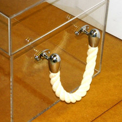 The Lucite Trunk - White Rope handles - Decorative Trunks