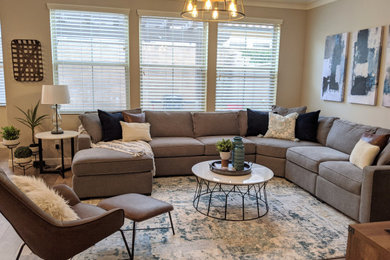 Inspiration for a contemporary living room remodel in Orange County