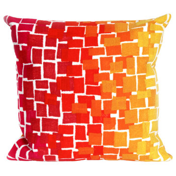 Visions III Ombre Tile Indoor/Outdoor Pillow Warm 20"x20"