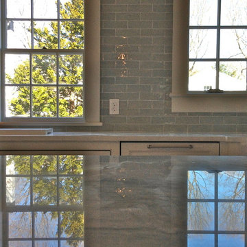 sea pearl granite island with beautiful water tile