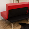 Sleeper Sofa Leather, Red