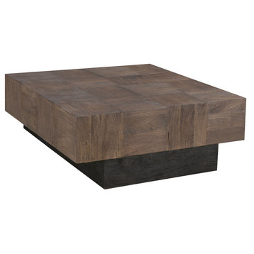 Camilla Solid Wood Coffee Table, Dark Brown, Square