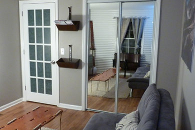 Example of an eclectic bedroom design in Denver