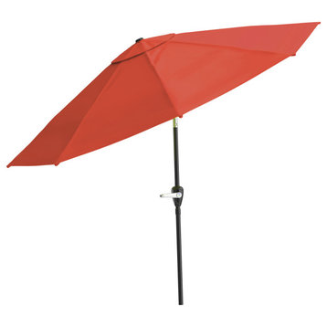 Pure Garden 10' Outdoor Tilting Patio Umbrella, Terracotta, Without Base