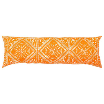 Safavieh Valenti Pillow Orange/White 36" X 12"
