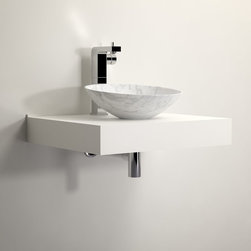 LUSSO STONE MILANO CARRARA FREESTANDING MARBLE BASIN 400 - Products