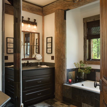 Blue Ridge Handcrafted Log Home - Master Bath