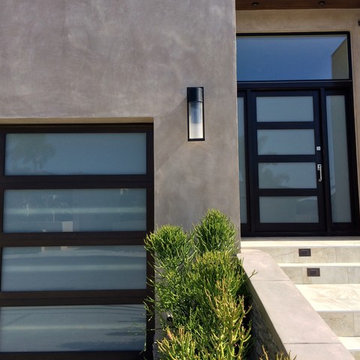 Matching Garage Door and Entry Door in Corona Del Mar, California