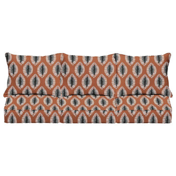 Outdoor Sofa Cushion, Seat & Back Cushions With Unique Boho Pattern, Brown