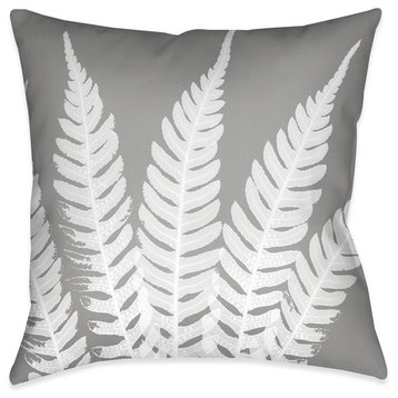 Laural Home Gray Beauty Outdoor Decorative Pillow, 18"x18"