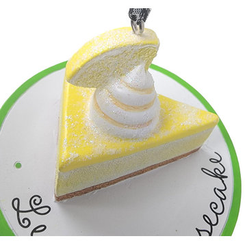 Luxe Lemon Pie Cake Dessert Ornament Vintage Style Food Cake Diner 3 in, Lemon Cheesecake