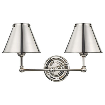 Hudson Valley Lighting MDS102-MS Classic No.1 2 Light 11" Tall - Polished