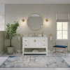 The Felipe Bathroom Vanity, White, 48", Single Sink, Freestanding