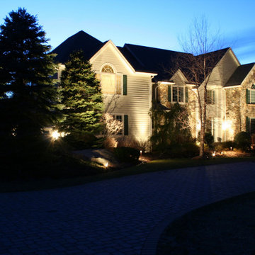 Landscape Lighting Beams from the Street