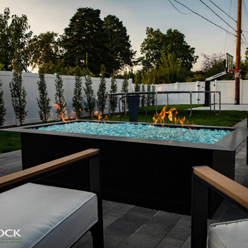 Fire Pit With Blue Fire Rock