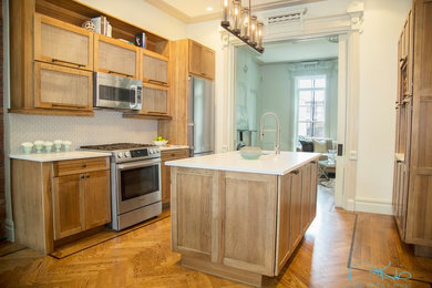 Example of a mountain style kitchen design in New York