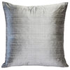 Pillow Decor Sankara Silk Throw Pillows 16"x16", Silver