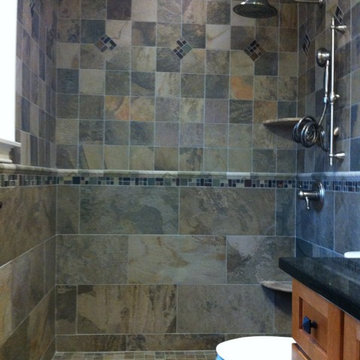 Three baths and kitchen backsplash