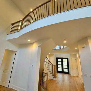 Project #110 | Beautiful Curved Staircase with Circular Balcony