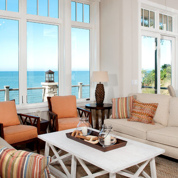 Beach Style Living Room