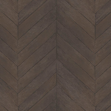 Chevron Wood Wallpaper, Brown, Bolt