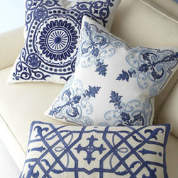 Blue-and-White Pillow Collection - Decorative Pillows