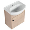 BNK Unique Modelling Ceramic Sink Bathroom Vanity, Floating Design,18x14