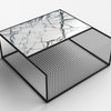 Wilma Marble and Iron Coffee Table