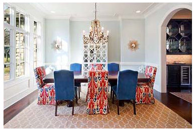 Example of a minimalist dining room design in Kansas City