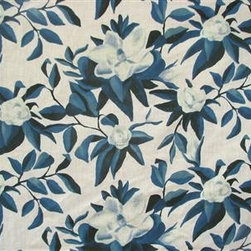 Magnolia Fabric, China Blue - Fabric