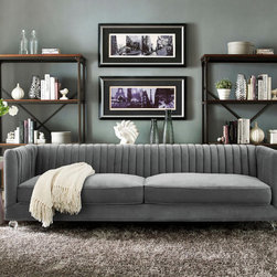 Aviator Sofa in Grey by TOV Furniture - Sofas