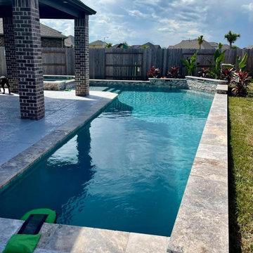 Pool and Spa from Beneath the Covered Patio