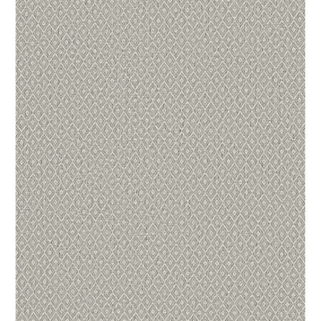 2972-86146 Hui Grey Paper Weave Grasscloth Bohemian Style Unpasted Wallpaper