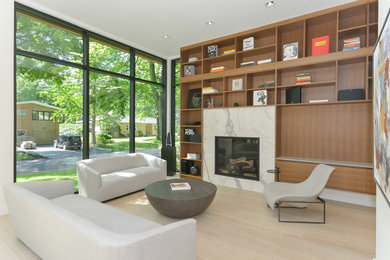 Living room - contemporary living room idea in Ottawa