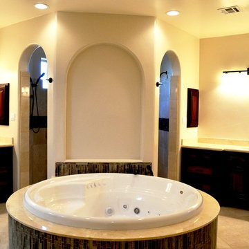 Master bathroom with arches and tile work
