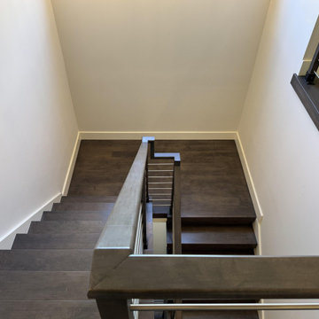 Project #137 | Maple Staircase with Stainless Steel Railing