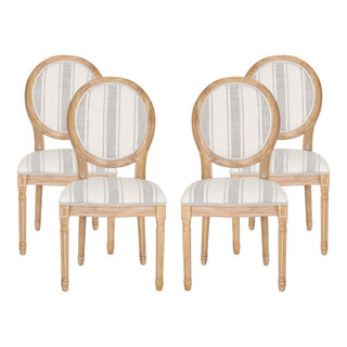 Stene round upholstered online dining chair