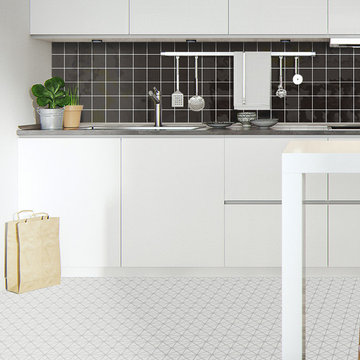 Modern Kitchen Flooring Triangular Porcelain Mosaic Tile