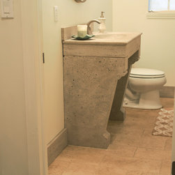 Limestone Countertops and Custom Sinks - Bathroom Sinks